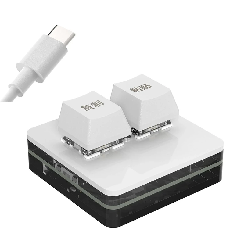 Ergonomic Two Mechanical Gaming Keyboard Small USB Programmable Keypad Color Backlit Designer