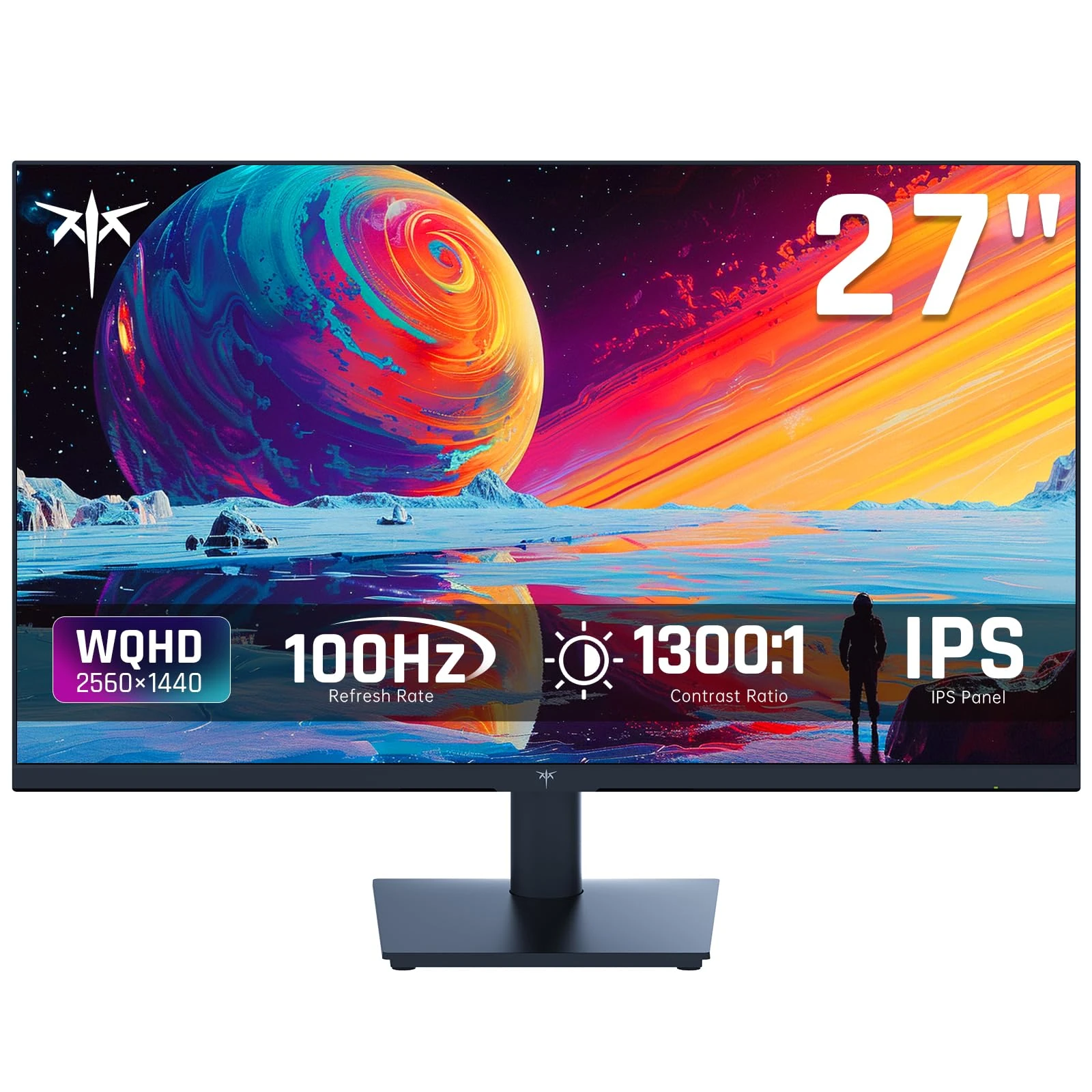 KTC 27 Inch Monitor 1440P, QHD 2K@100Hz IPS PC Monitor, Ultra Thin Bazels, Anti-Blue Light, HDR10, 116% sRGB, 95% DCI-P3, 300 Nits, 5ms MPRT, VESA 100x100, Adaptive Sync for Working and Gaming