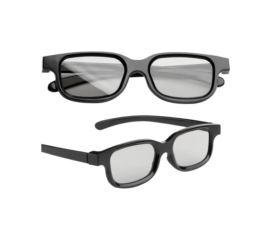 Apkpesterml 2 Pcs 3D Glasses for Cinema, Black Universal 3D Glasses Passive 3D Glasses 3D TV Glasses 3D Sunglasses for Childrens Adults Home Cinema Theater TV Game 3d Print Anaglyph Photos