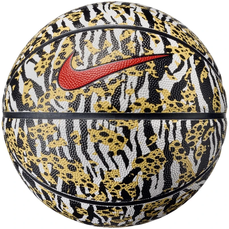 Nike Basketball 8P PRM Energy - Premium Outdoor Basketball Ball - Robust Street Basketball - Delivered Deflated, Saturn Gold/Black/Black/University Red, 7