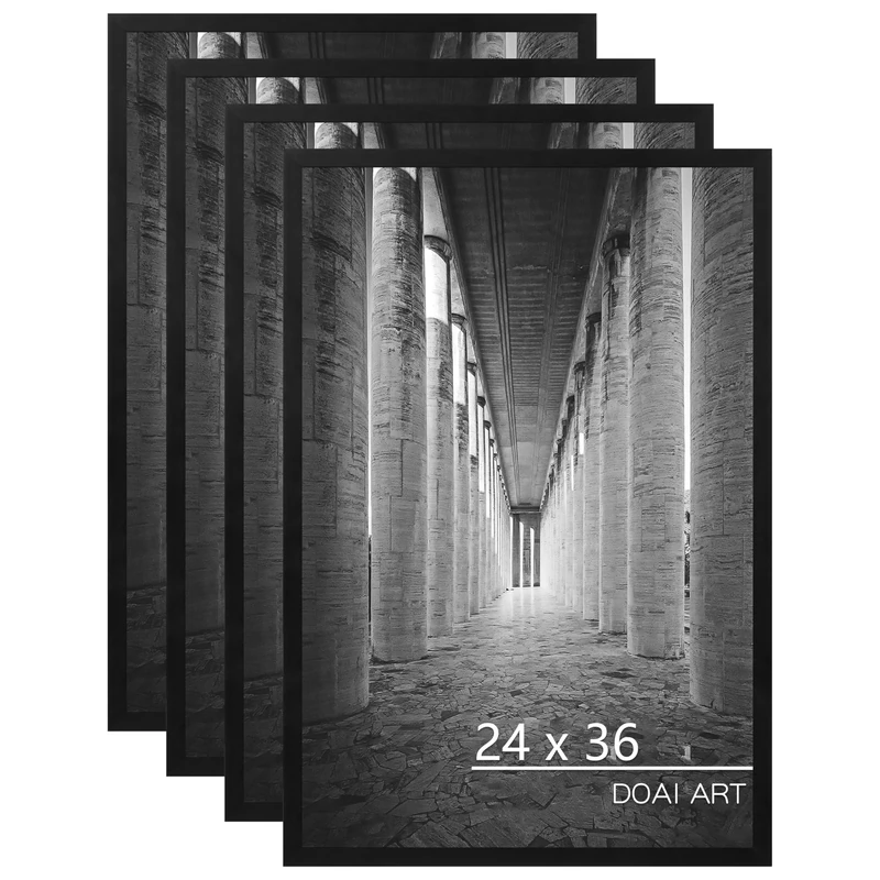 DOAI ART 24x36 Black Poster Frame 4 Pack