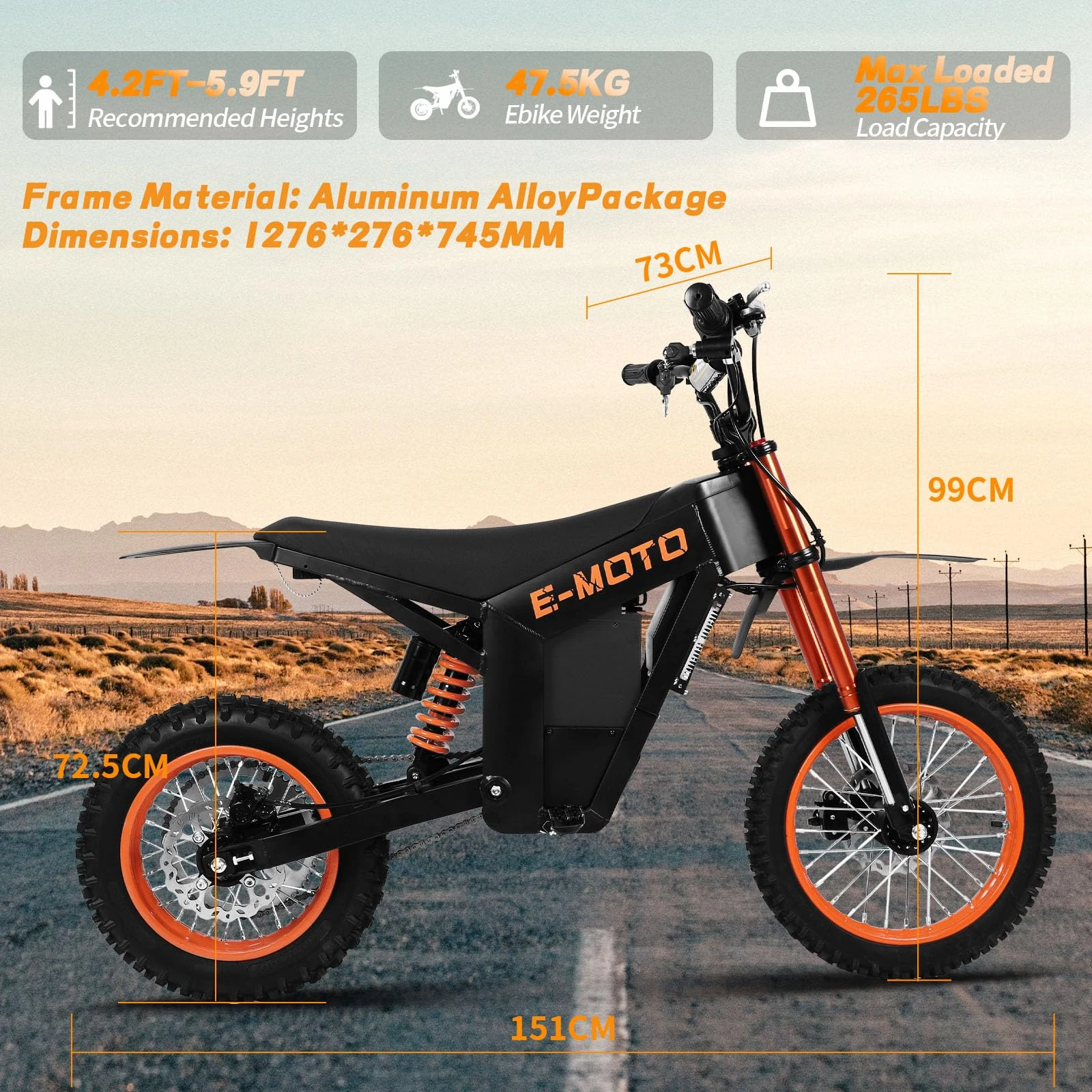 TYOKUM Electric Bike Adults Teens - 14"/12" Fat Off raod Dirt Bike, 48V Ebike 20.8Ah Battery 45-50KM Long Rang Electric Bikes,with Hydraulic Suspension & Brake E-bike,3 Riding Modes Electric-Dirt-Bike