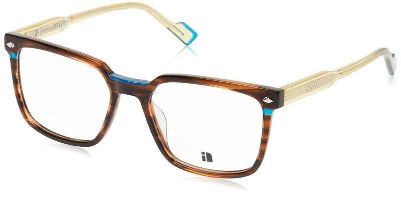 STING Men's Vst528v Sunglasses, Black Grad.Striped Brown/Ochre, 55 - Image 1