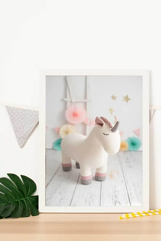 AlexandreHouse Cuadro Baby Photography Unicorn White - Image 1