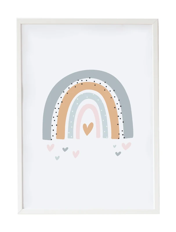 AlexandreHouse Cuadro Infantil Arcoiris Grey