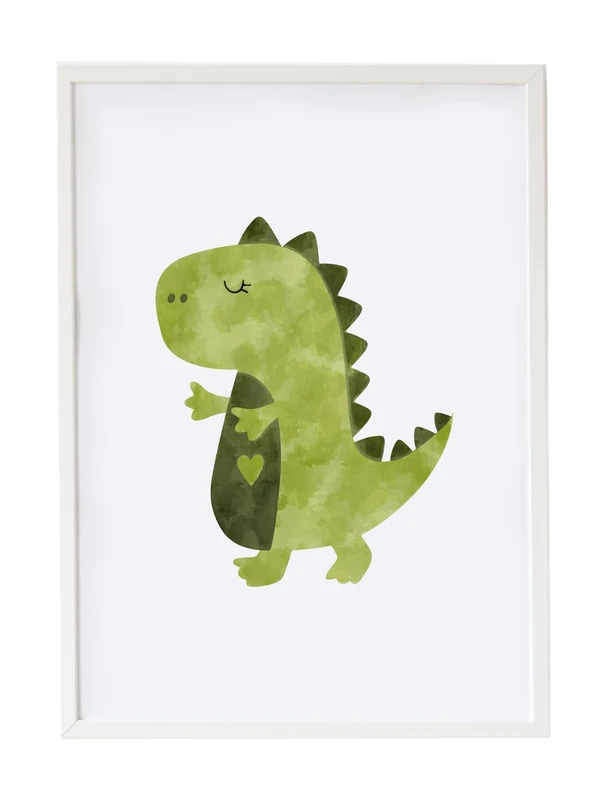 AlexandreHouse Cuadro Infant Dinosaur Green