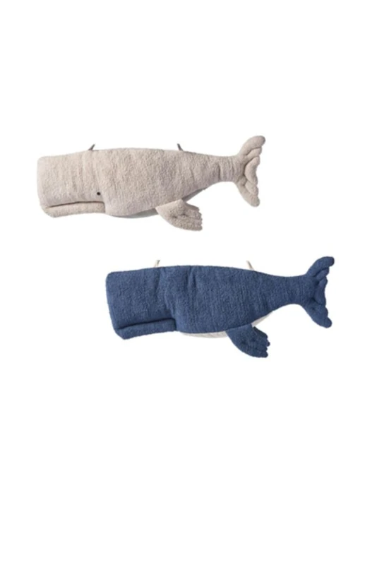 Set of 2 Soft Toys infantiles de pared formado por Beluga beig y Beluga Dark Blue - Image 1
