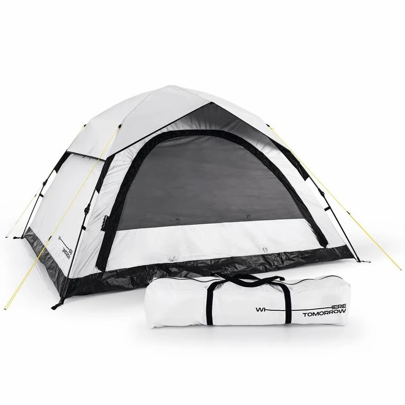 Where Tomorrow Pop-Up Tent 4 Person Tent with Cooling Effect for Camping, Outdoor, Festival & Party, Dome Tent with Sun Protection & Rain Cover, Lightweight & Waterproof Bivouac