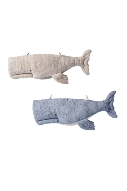 Set of 2 Soft Toys infantiles de pared formado por Beluga beig y Beluga Azul claro