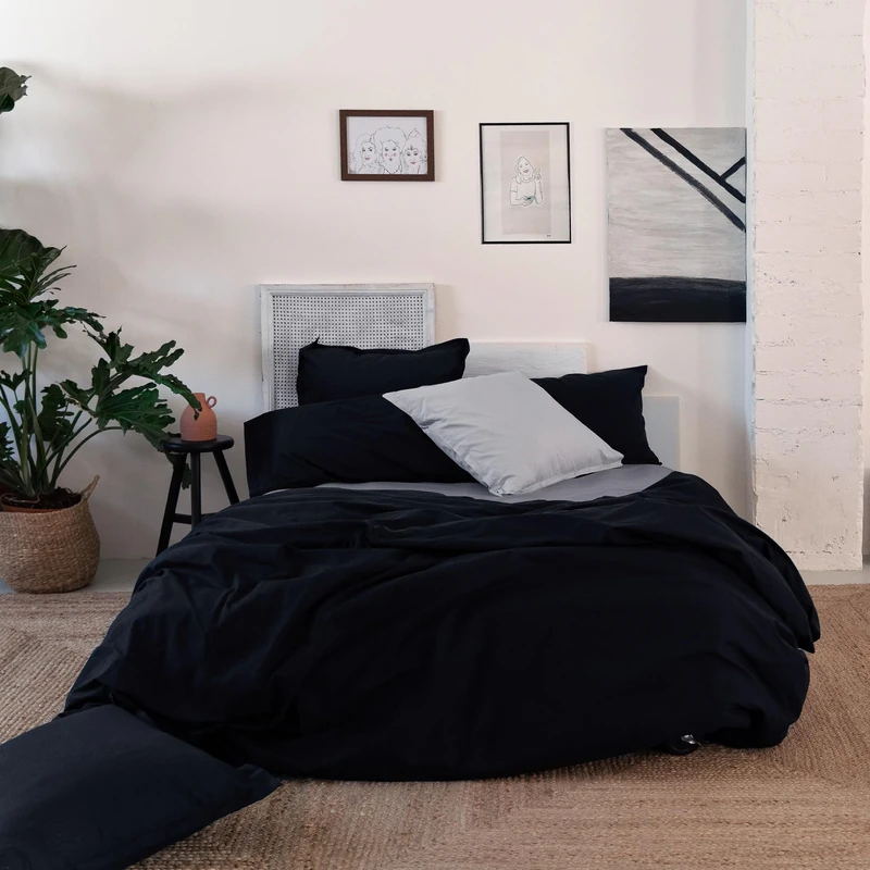 Basic funda nórdica 220 x 220 cm (Cama 135/140) Black