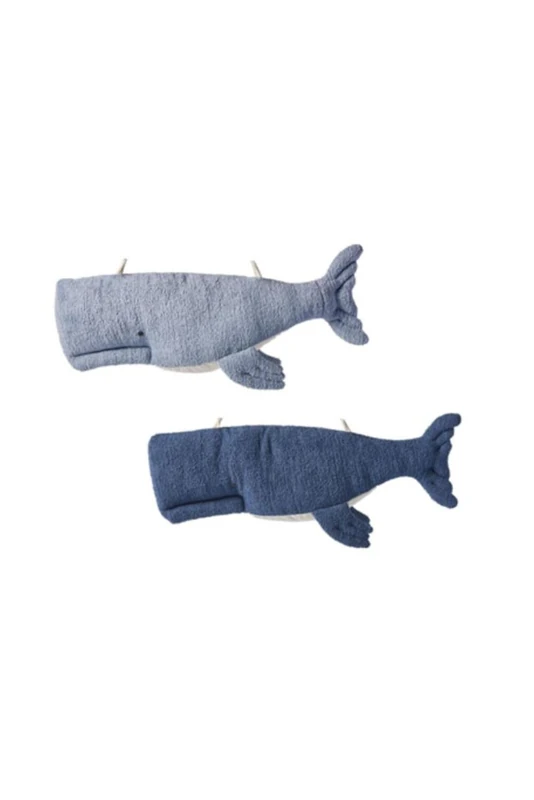 Set of 2 Soft Toys infantiles de pared Formed by Beluga Azul claro y Beluga Azul Oscuro - Image 1
