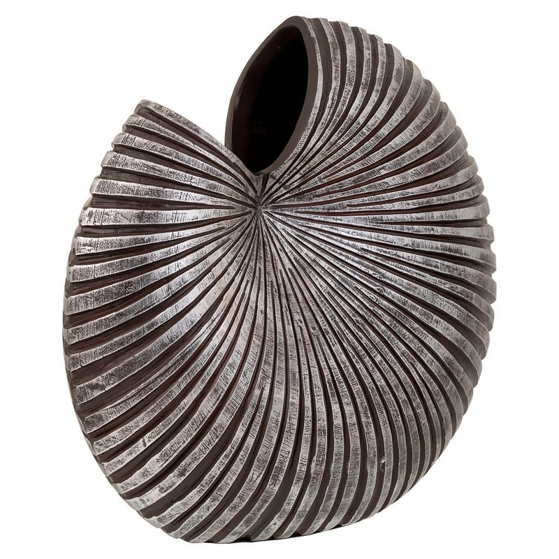 Jarron De Polyresin Plata