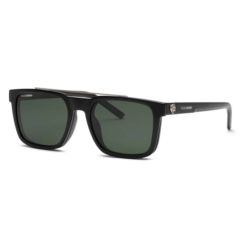 PHILIPP PLEIN SPORT USP025 Glasses, Total Shiny Black, 54 for Men, Total Shiny Black, 54