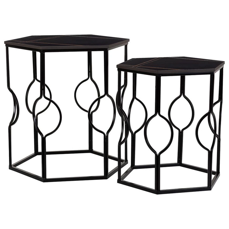 AlexandreHouse Mesas Set of 2 Black
