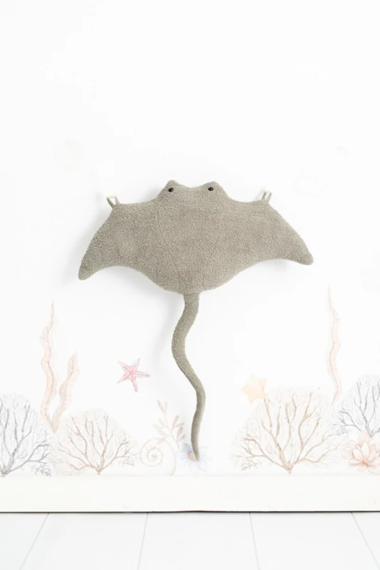 Plush Infantil de pared mantarraya gris - Image 1