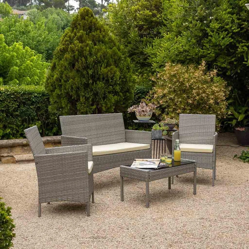 AlexandreHouse Kit Conjunto De Mesa Sofa Y 2 Sillones