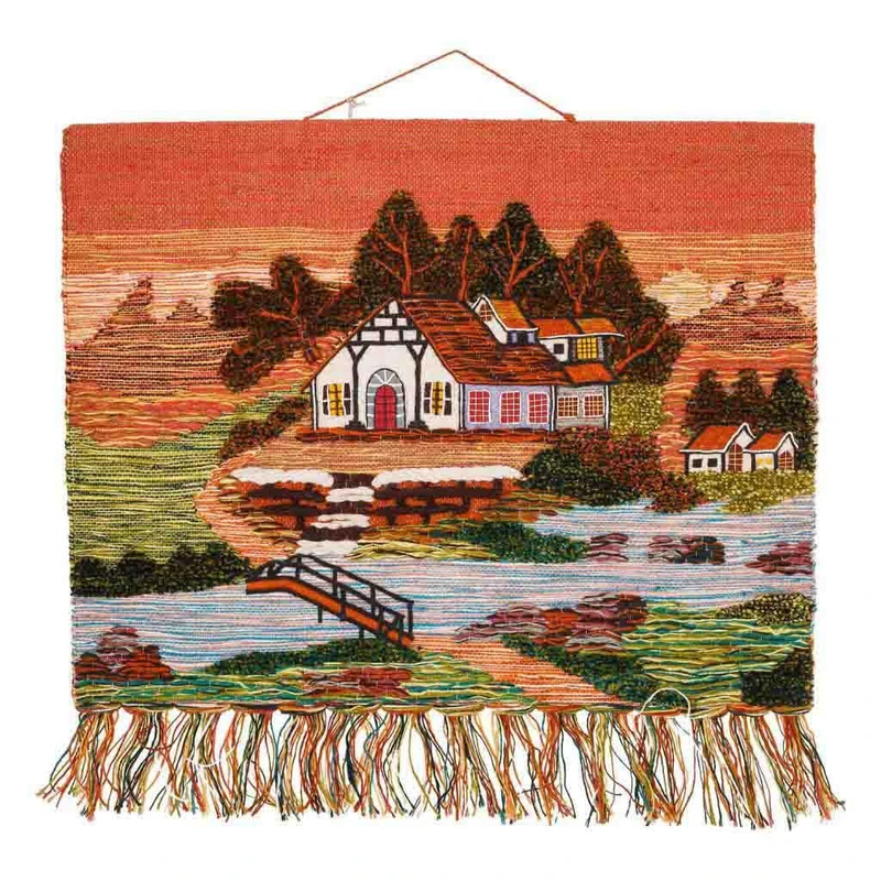 Tapiz De Yute Tejido Artesano Decorative