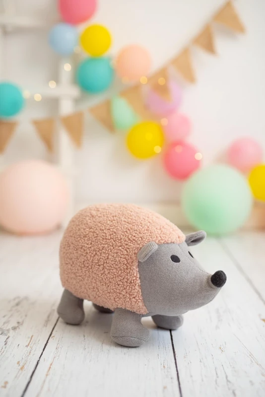 Algodón Erizo Pink and Grey Plush Toy