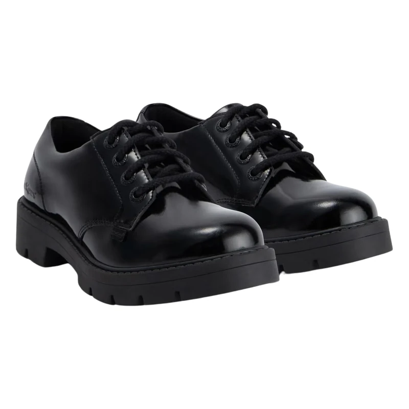 Kickers Women's Kori Lace Derby Shoe, Black, 3 UK - Image 1