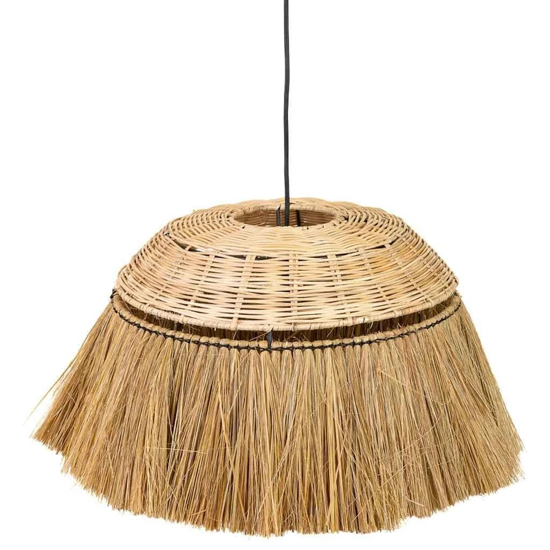 Lampara De Techo De Fibre Natural Brown - Image 1