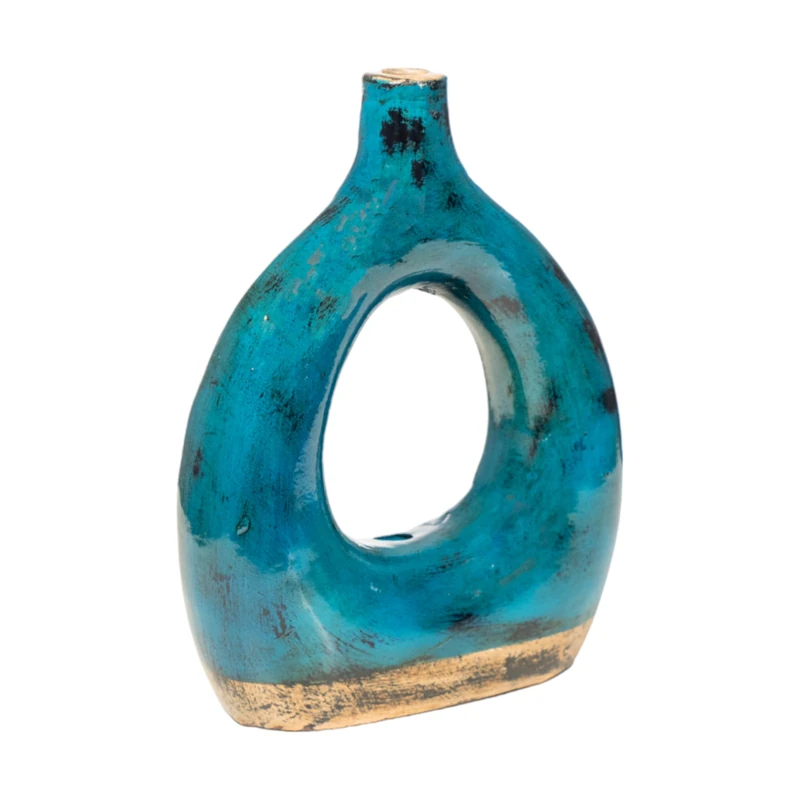 BLUE CERAMIC VASE