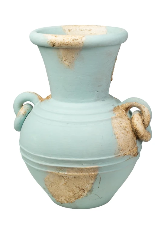 JARRON 2 ASAS TERRACOTA TURQUESA - Image 1