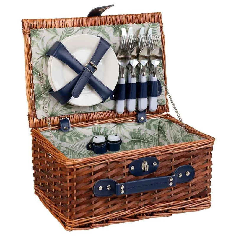 Picnic Basket 4 Servicios Brown