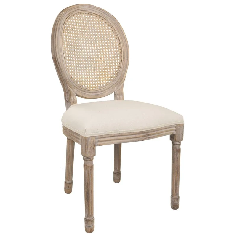 AlexandreHouse Silla De Madera Tapizada Y Rejillla