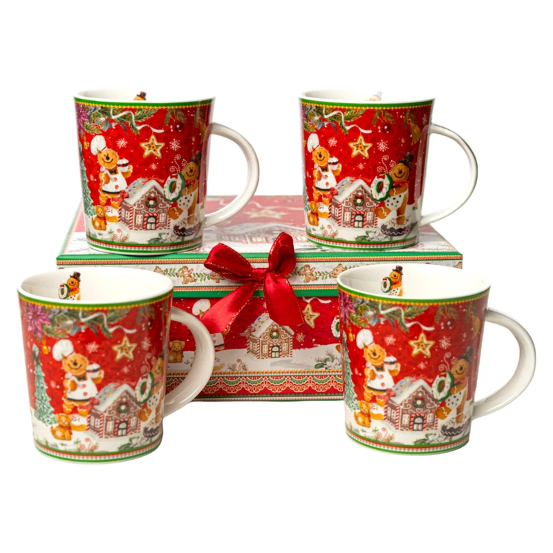 AlexandreHouse Set of 4 Ceramic Cups EN CAJA Gift - Image 1