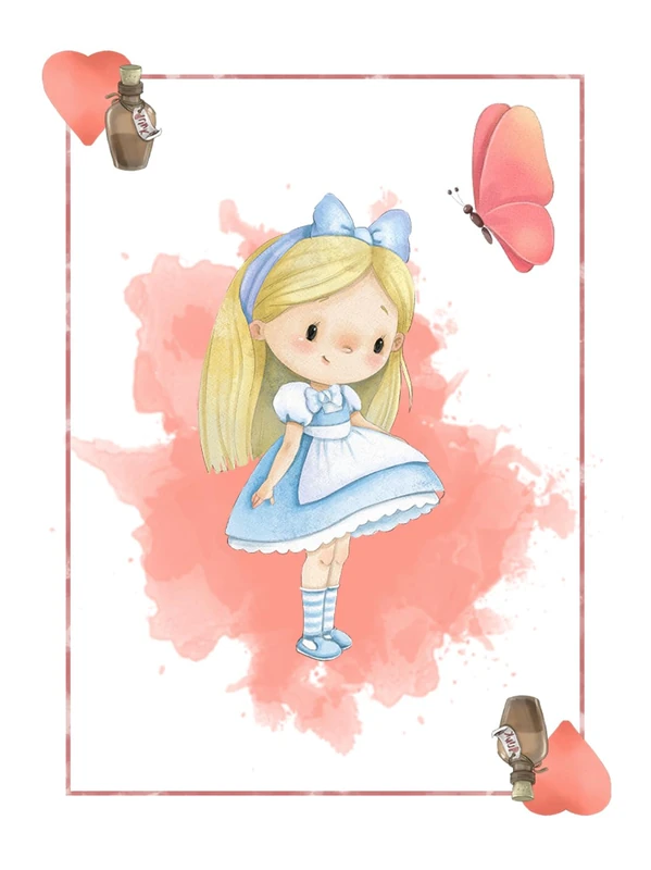 Lámina Infantil Alicia with Corazones Paper - Image 1