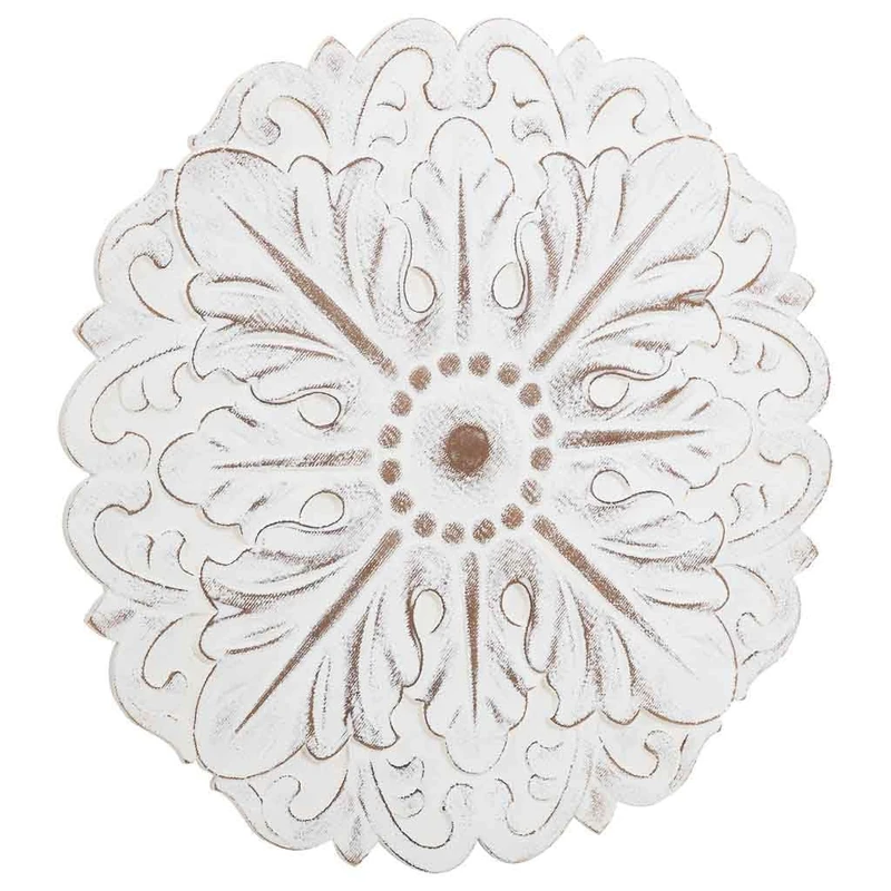 Decorative Panel De Madera Tallada White