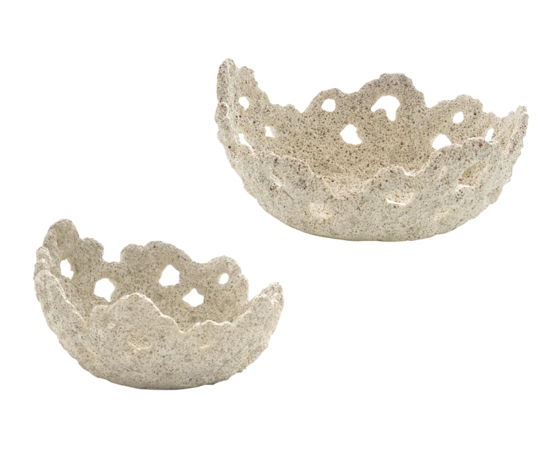 Set of 2 Centres Resin Fosil - Image 1