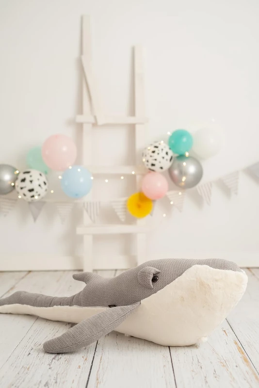 Lámina Infantil Photography Ballena Grey