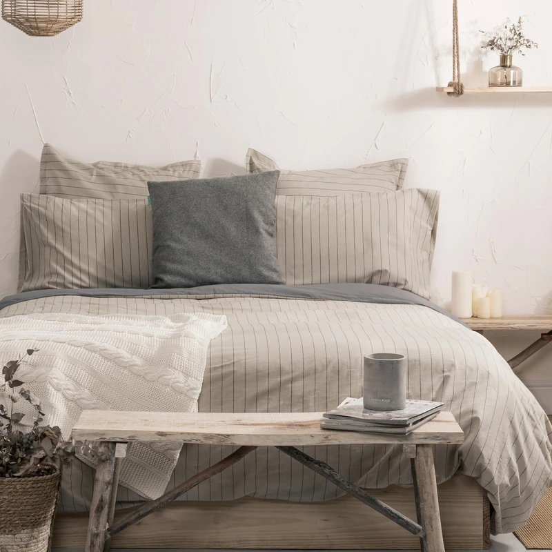 AlexandreHouse Oxford Funda nórdica 260x240 cm (Cama 180/200) Beige - Image 1