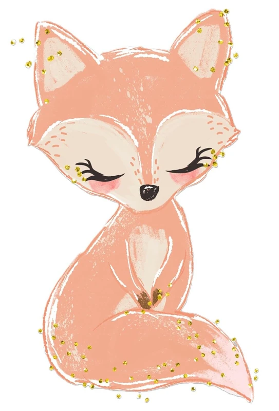 Lámina Infantil ilustracion Zorro
