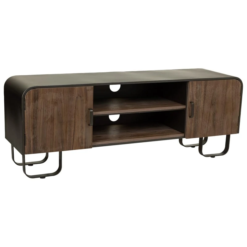 AlexandreHouse Mueble Bajo De Madera Y Metal Black Kit
