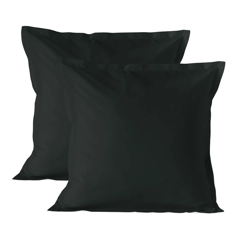 Basic Funda de almohada 60x60 cm (x2) Black