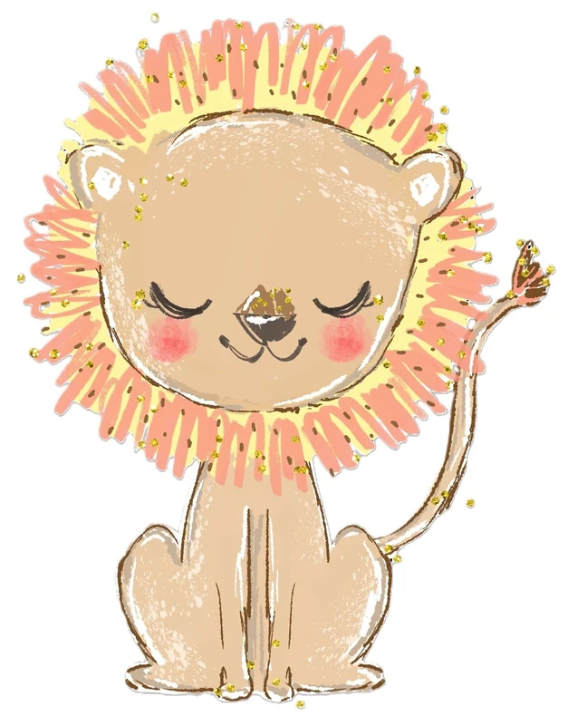 Lámina Infant Lion Brown