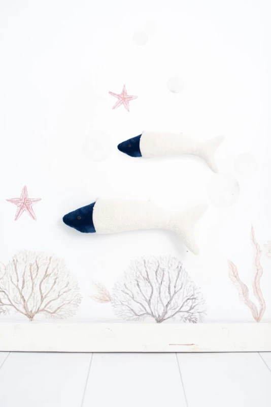 Set of 2 Soft Toys infantiles de pared formado por dos preces blancos - Image 1