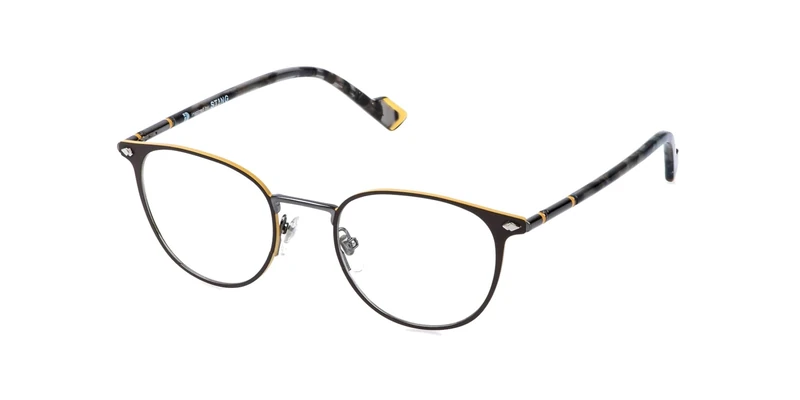 STING Men's Vst556 Sunglasses, Matt Brown W/Coloured Parts, 52