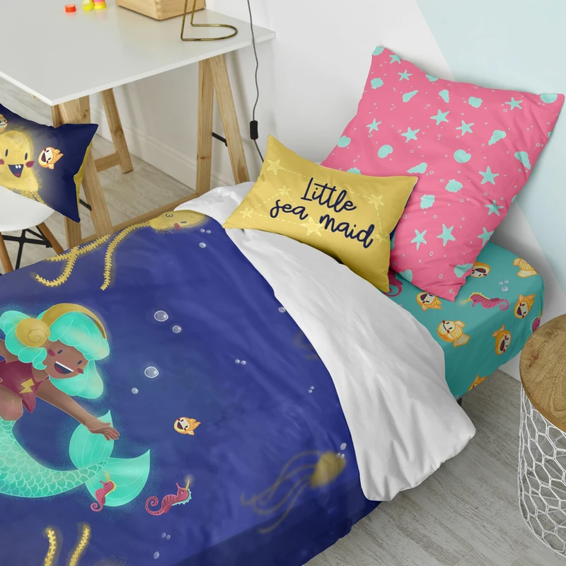 AlexandreHouse Happy Mermaid Juego Nórdico 2 Pieces 140 x 200 cm (Cama 80) - Image 1