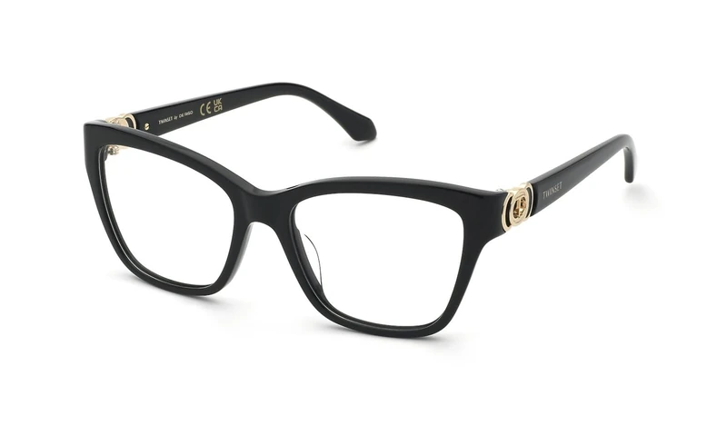 TWINSET Women's Vtw072 Sunglasses, Shiny Black, UK 40