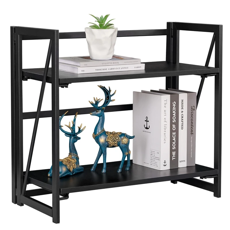 ARANAZ S.L. MANUFACTURAS DE LA MADERA Metal Shelf in Black, 60 x 30 x 55 cm - Image 1