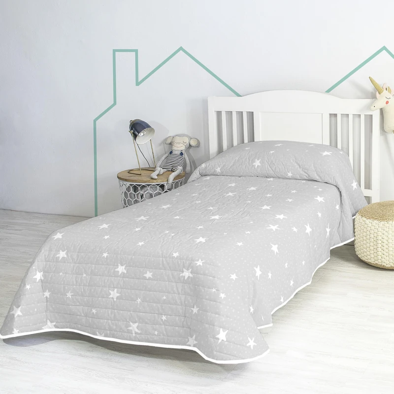 AlexandreHouse Little Star Colcha 180 x 260 cm (Cama 80/90/105) Grey - Image 1