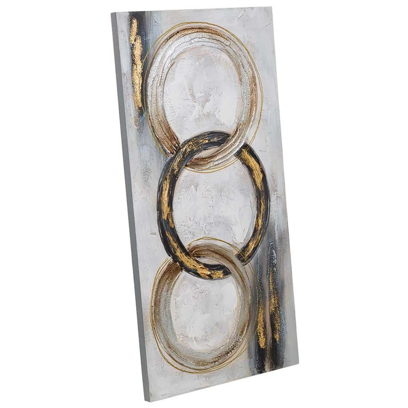 Cuadro Hand Pintado with Relieve Gris - Image 1