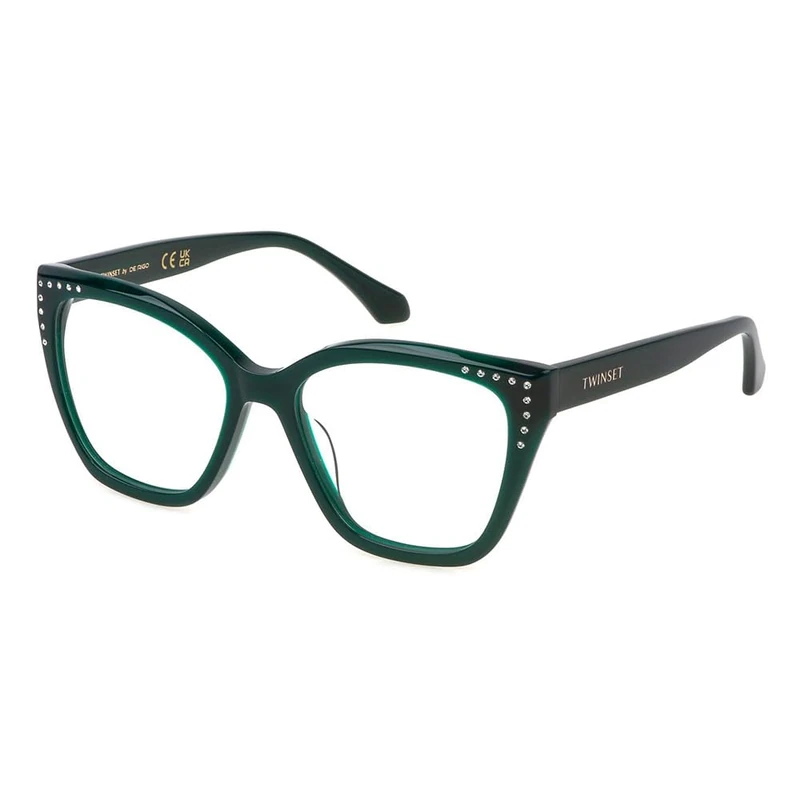 TWINSET Women's Vtw042s Sunglasses, Shiny Dark Green, UK 26