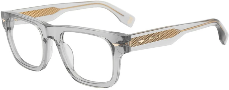 POLICE Men's Vplq72e Sunglasses, Transp. Grey, 52
