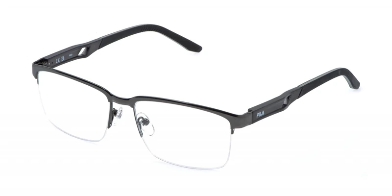 FILA Men's Vfi997 Sunglasses, Total Semi Matt Black, 57