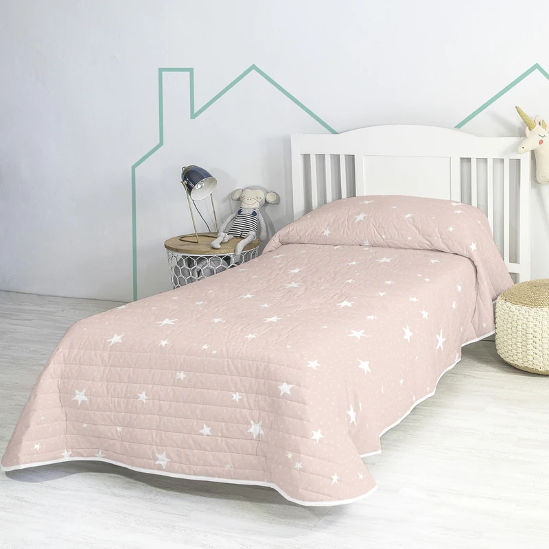 AlexandreHouse Little star Colcha 180x260 cm (Cama 80/90/105) Pink - Image 1
