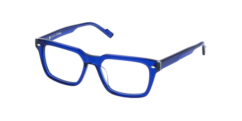 STING Men's Vst547 Sunglasses, Transparent Blue, 54